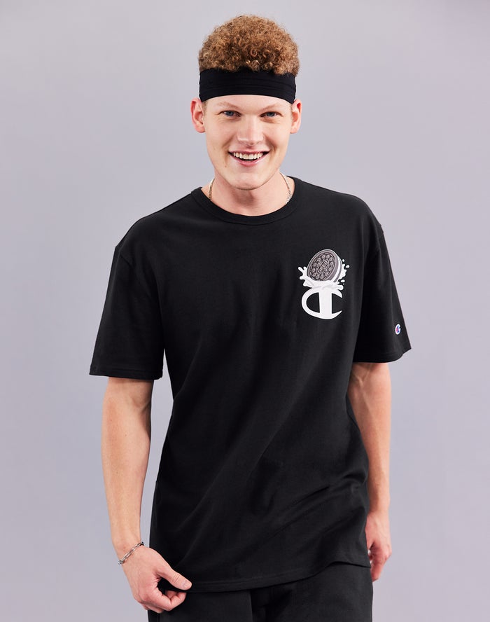 Champion Oreo® Heritage Short-Sleeve Dunk T-Shirt Heren - Zwart - Belgie 9804MIDQX